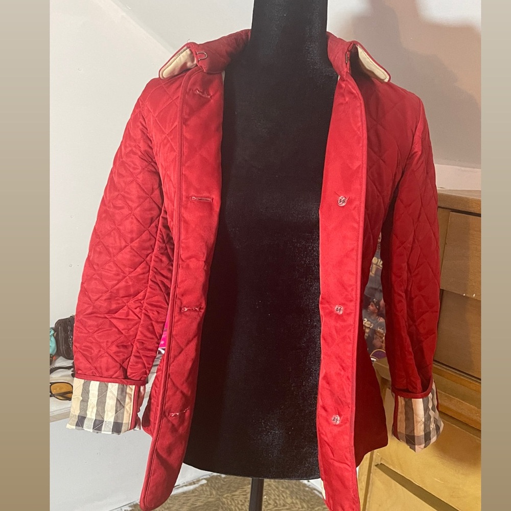 Burberry cherry red coat